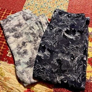 Spyder Black and Gray Patterned Leggings